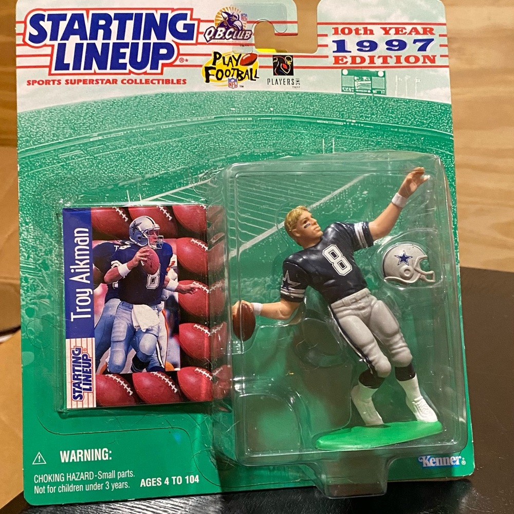 Troy aikman starting lineup card and action figure collectible